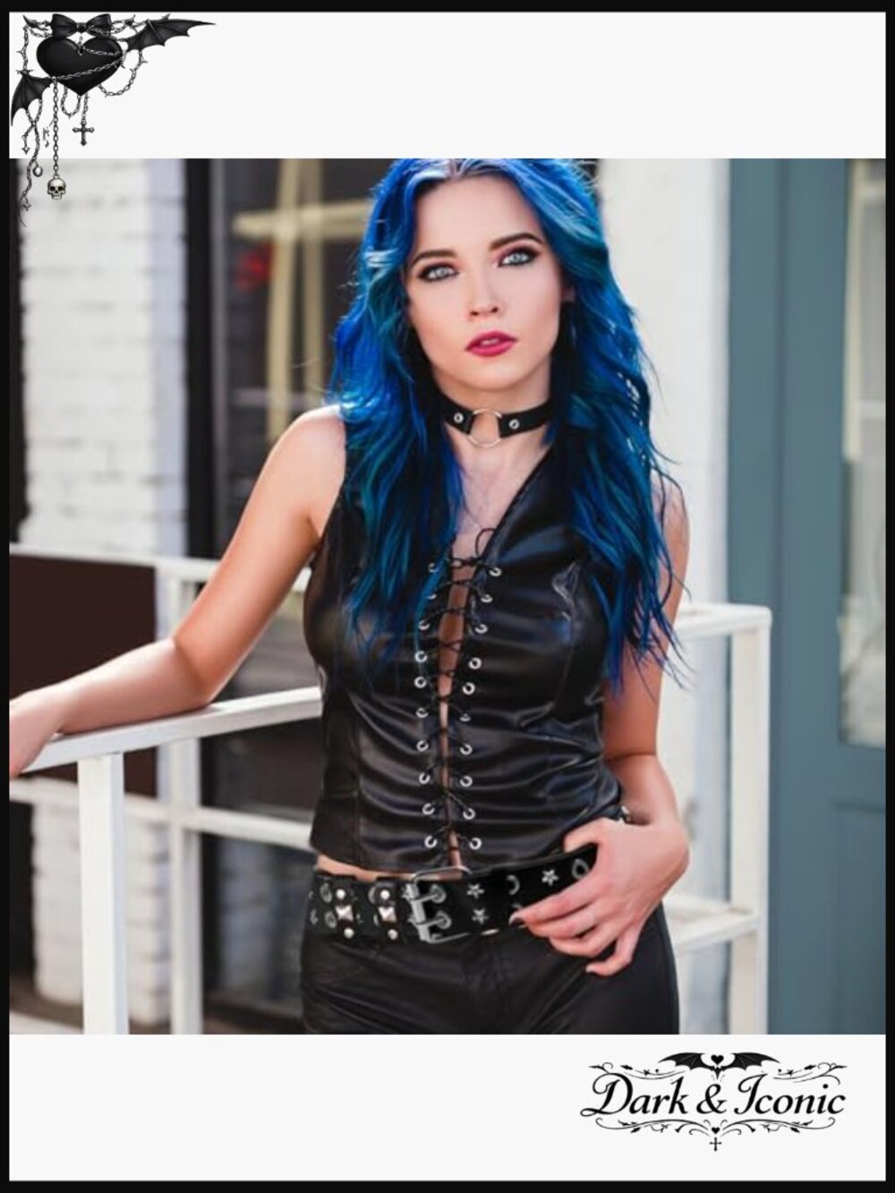3 Pcs Y2K Star & Studded Belt Set - Double Grommet Punk - Picture 4 of 7